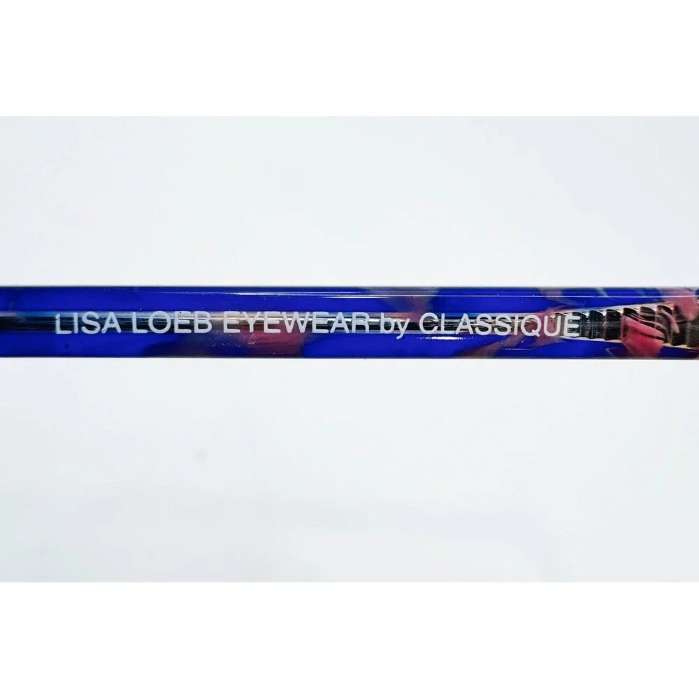 Lisa Loeb Eyewear Hula Hoop 9 Blue Eyeglass Frames Blueberry Swirl 49-15-125